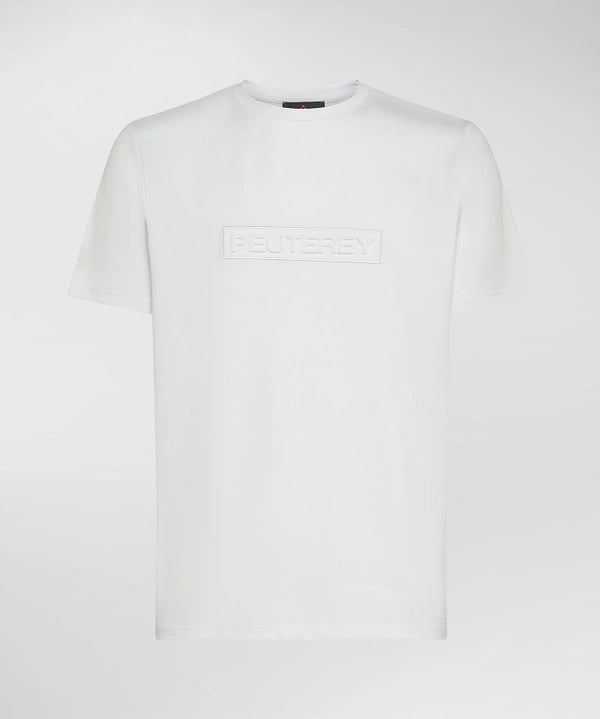 PEUTEREY T-SHIRT CON SCRITTA IN RILIEVO